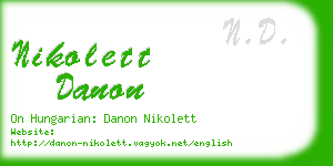 nikolett danon business card